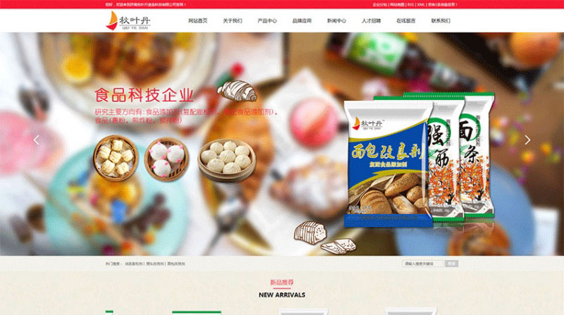 秋叶丹食品营销型网站